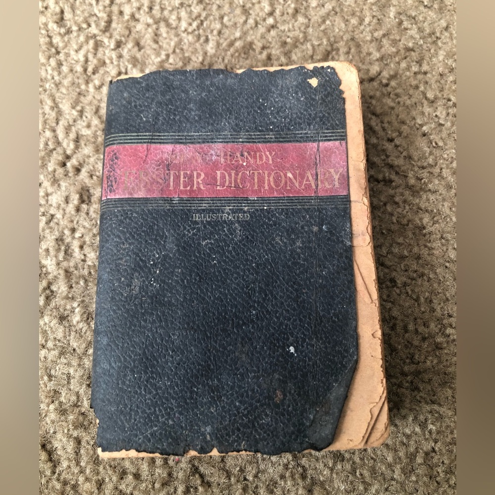 1954 new handy websters dictionary has lots of wear